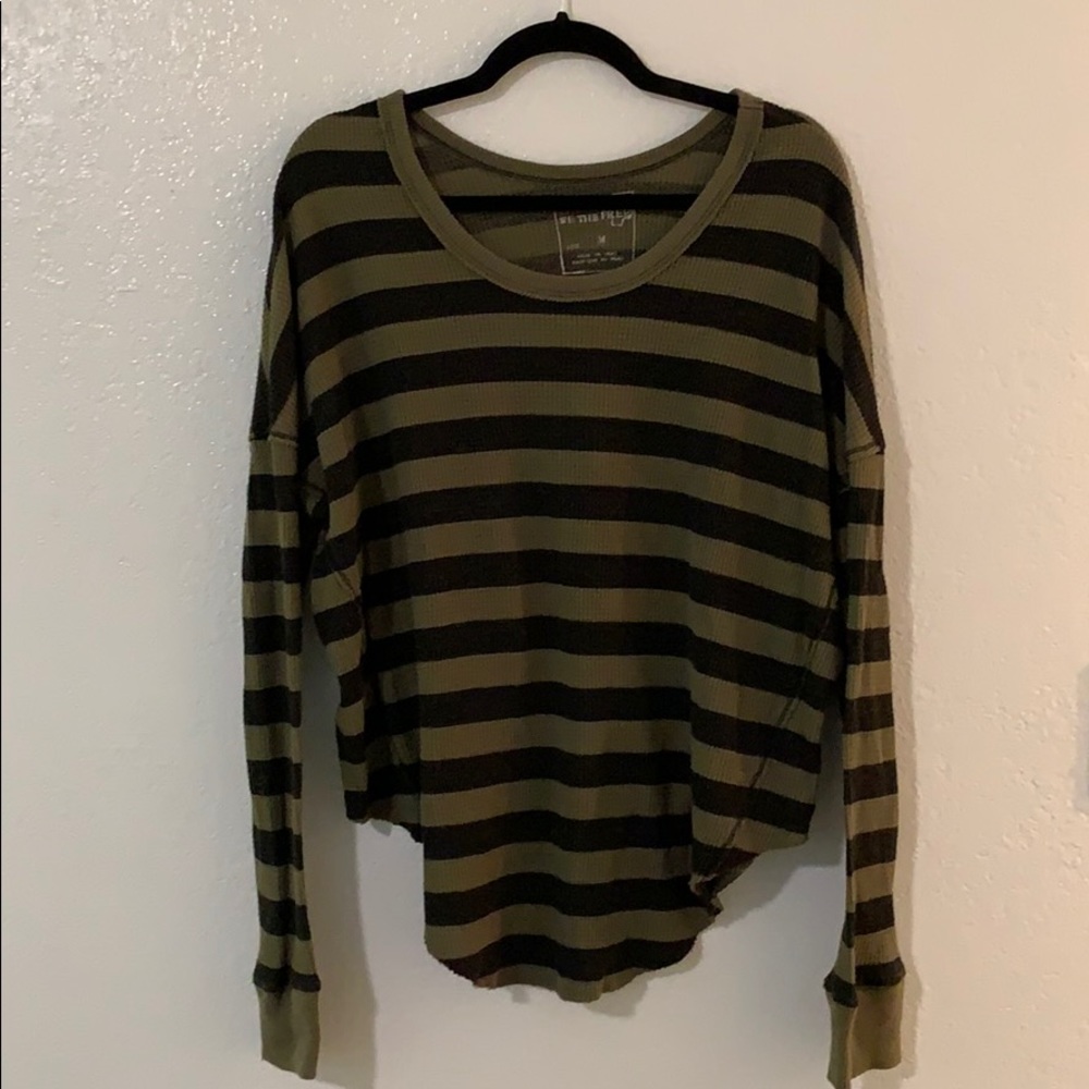 Free People oversized thermal shirt- M